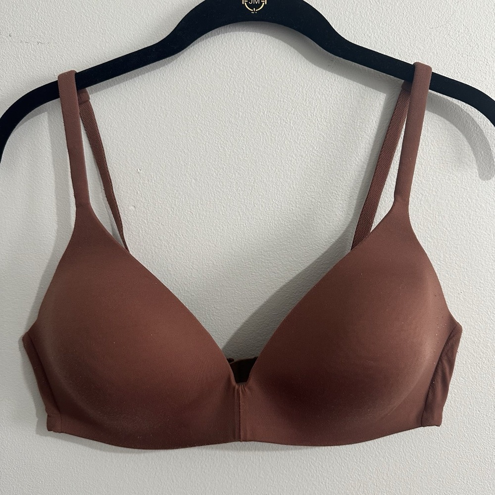 Vintage Body Victoria‎ Secret Ipex Bra 36C Tan Brown Wireless T-shirt Adjustable